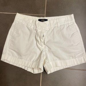 J. Crew White Chino Shorts